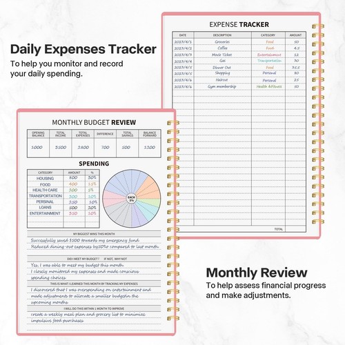 Budget Planner and Monthly Bill Organizer 2025 - Financial Planner with Expen... - Picture 4 of 7