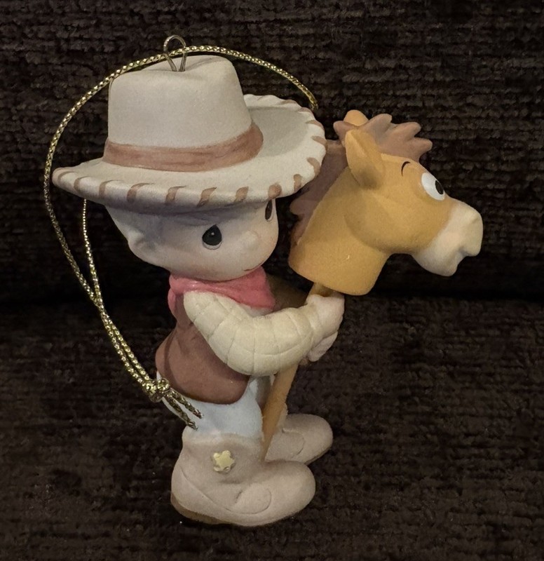 NEW! Hallmark Woody Bullseye Porcelain ornament 2014 Precious Moments Toy Story