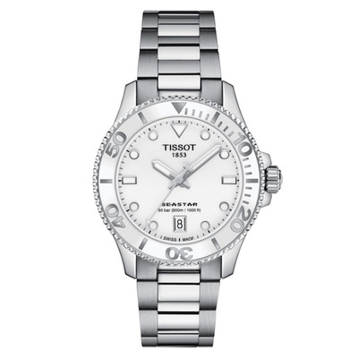 Tissot Seastar 1000 36 MM White Dial Quartz SS Watch T120.210.11.011.00