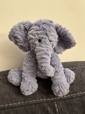 Jellycat Fuddlewuddle Elephant Plush Stuffed Animal 8" Blue LX3