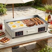 73cm Commercial Electric Griddle Countertop Large Hot Plate Bacon Grill Kitchen