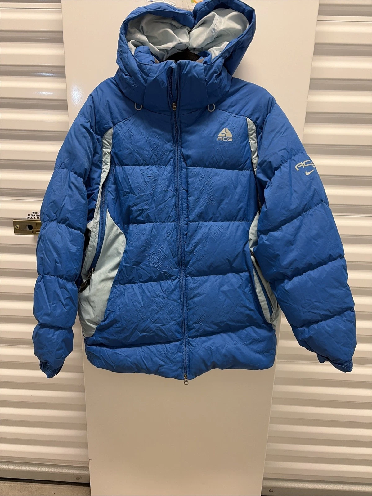Nike ACG Men’s Goose Down Jacket XL Vintage Blue Winter Coat Snow Ski Parka