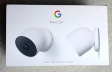Google Nest Cam Battery 2-Pack Indoor Outdoor Security Camera White