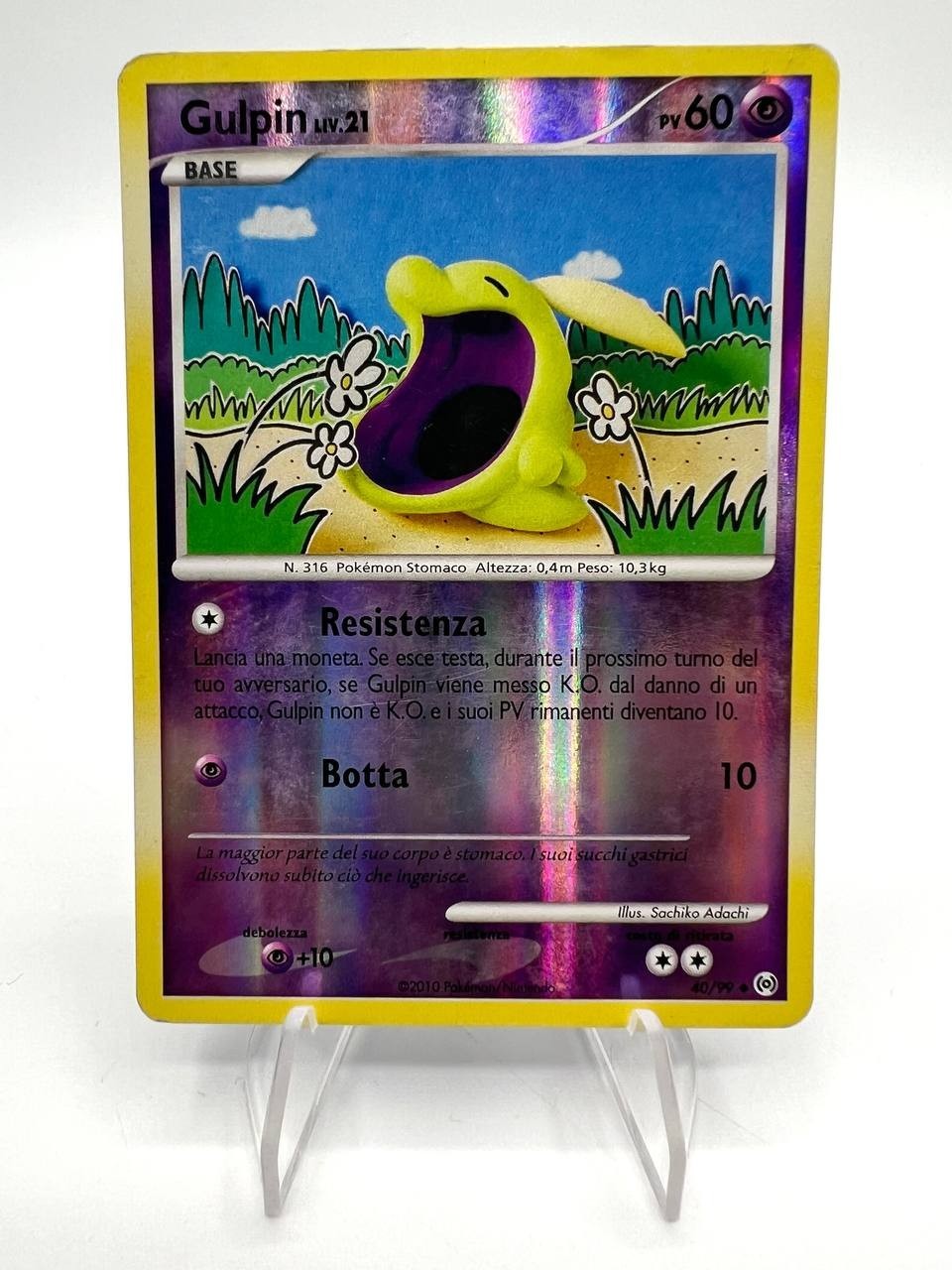 Pokemon Card Gulpin liv. 21 40/99 Arceus Italiano Reverse Holo Good Set