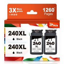 PG-240XL Black Ink Cartridges 2-Pack for Canon PIXMA MG2120 MG2220 MG3520 MX452