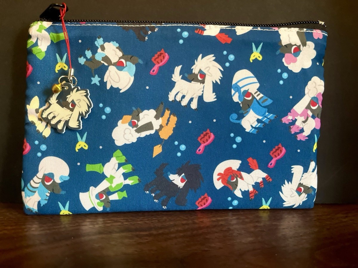 Pokémon Time XY ZA Furfrou Fabric Zipper Pouch Shiny Charm Pokémon