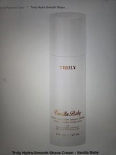Truly Vanilla Baby Hydrating Shave Cream Shea Butter Vanilla Pear Amber 1.47 oz