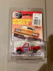 SPEEDING WHEELS RED PICKUP TRUCK VINTAGE 1980'S WOOLWORTH 1/64 SCALE W/PROTECTOR