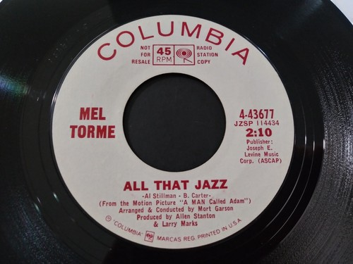 Mel Tormé - All That Jazz Sehr guter Zustand ++ Original Promo 45RPM Columbia 4-43677 Schallplatte 1966 - Bild 2 von 3