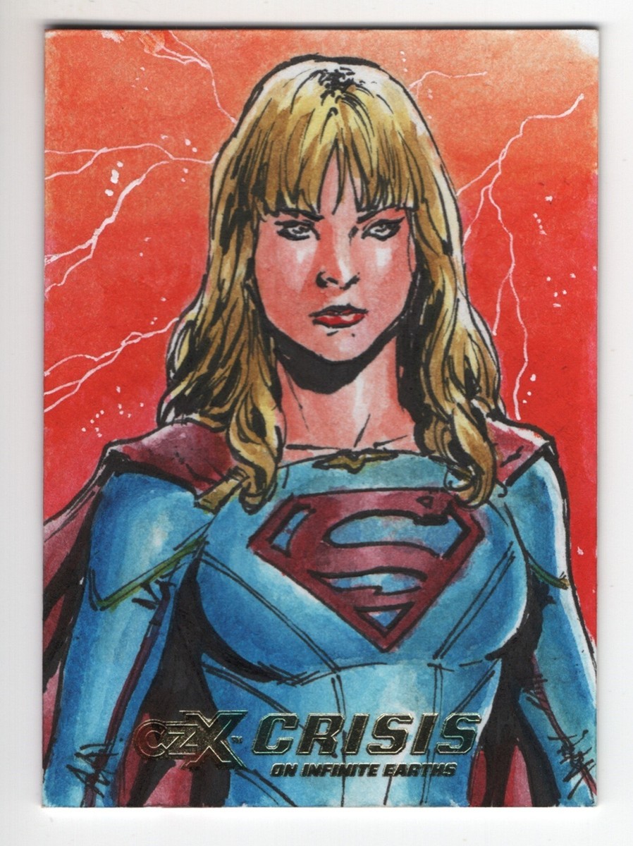 初売りセール Crisis CZX on by Supergirl of card sketch Earths Infinite その他