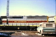 ERIE LACKAWANNA #3673 engine 3-24-73 kodachrome train photo slide 35mm el