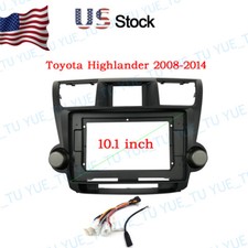 10.1''Car Radio Stereo Frame Trim Fascia w/Harness for TOYOTA Highlander 2008 14