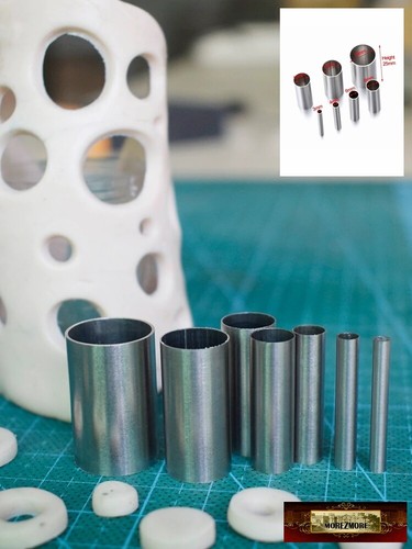 M00645-FS MOREZMORE 7 Hole Cutters 3-16mm Stainless Steel Metal Clay Tool