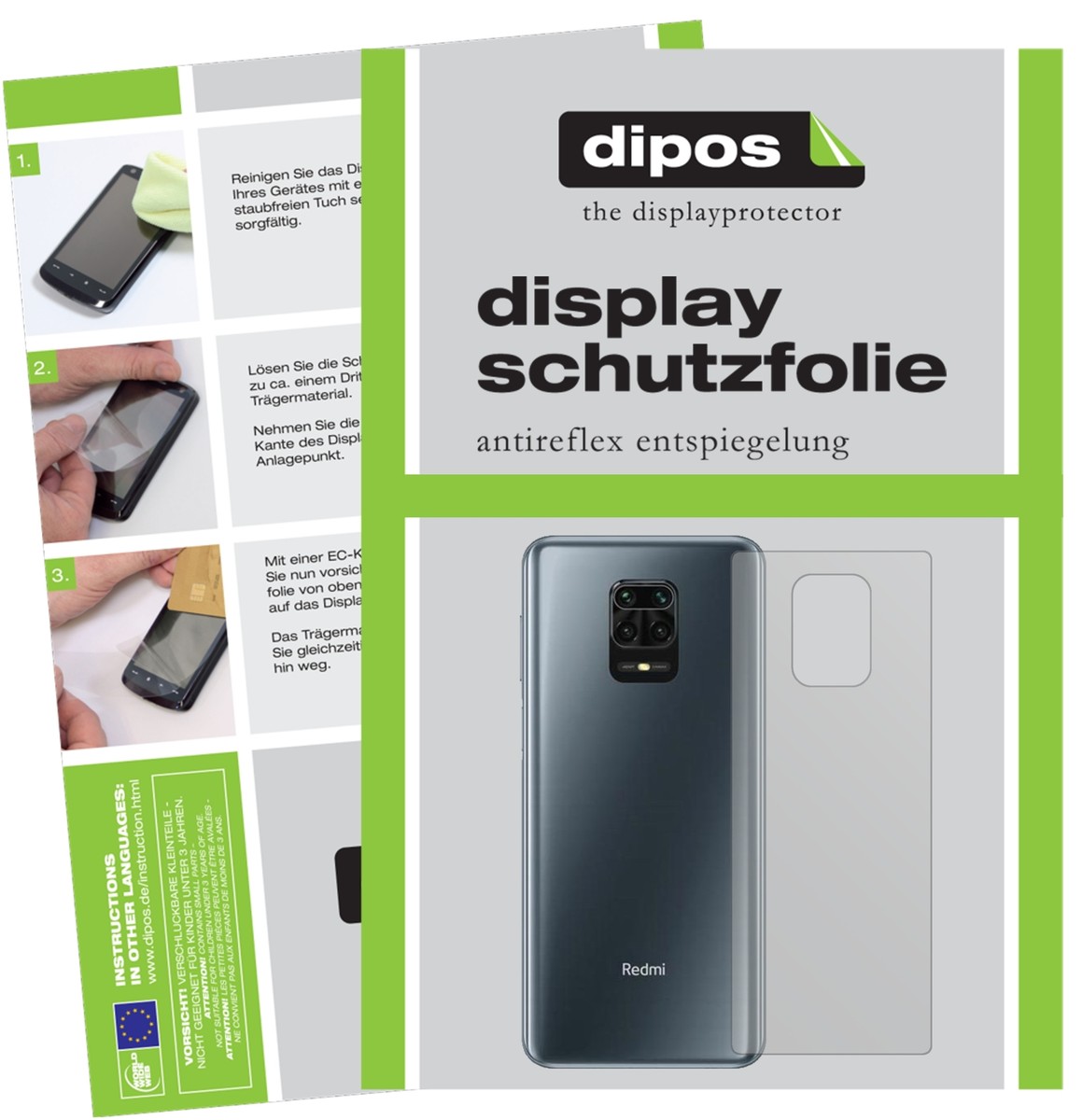 Dipos 5x Pellicola Protettiva Antiriflesso Per Xiaomi Redmi Note 9S – Opaca, Anti-impronta, Made In Germany - 4
