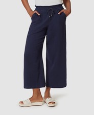 79 Anne Klein Women's Blue Drawstring Waist Elena Wide Leg Pants Size M