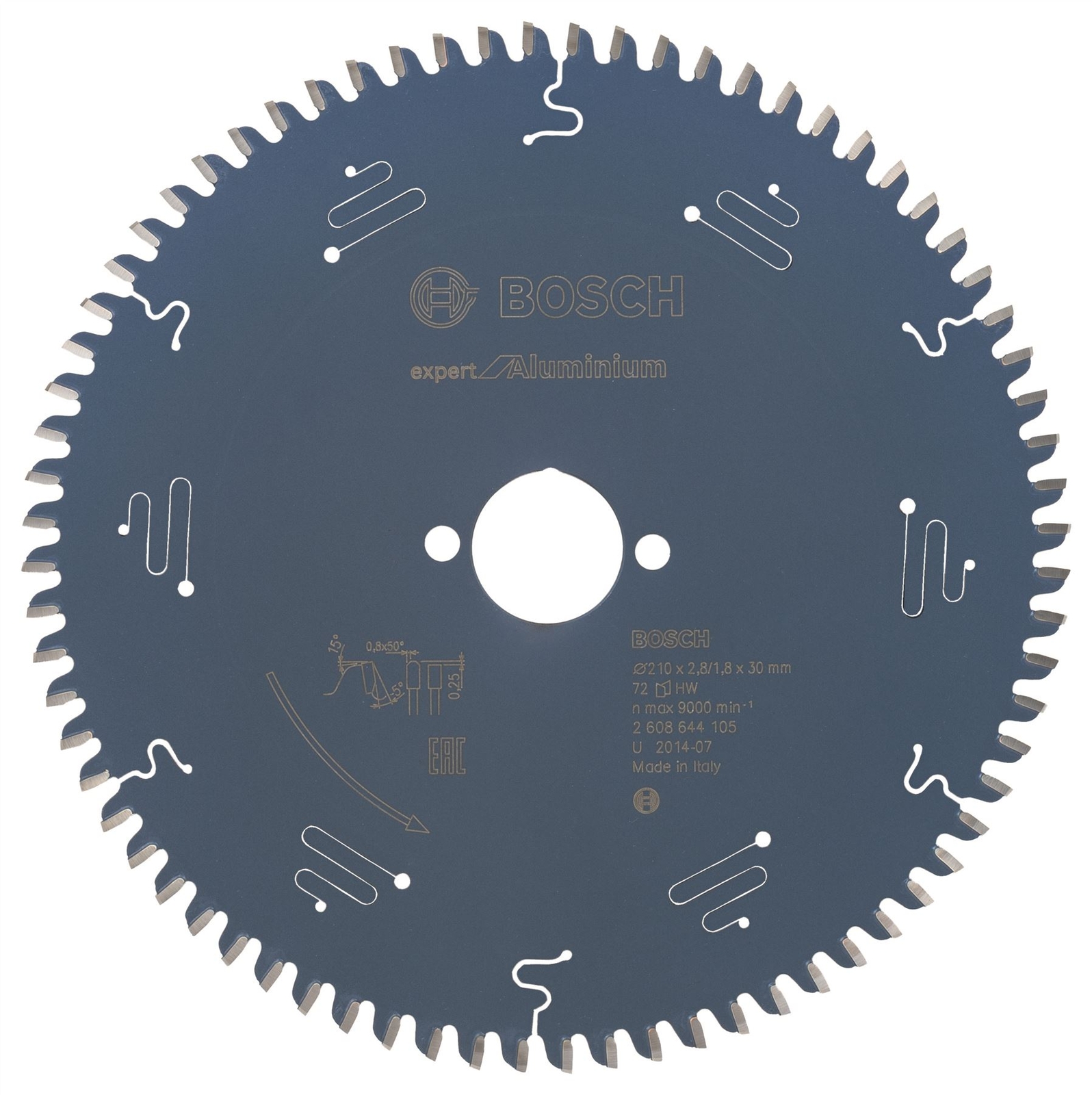 Bosch Circular saw blade Expert Aluminium 210x30x2,8 mm, 72 2608644105