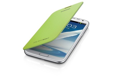 Samsung Original EFC-1J9F Lime Green Flip Cover Galaxy Note 2,LTE,Hülle,Tasche