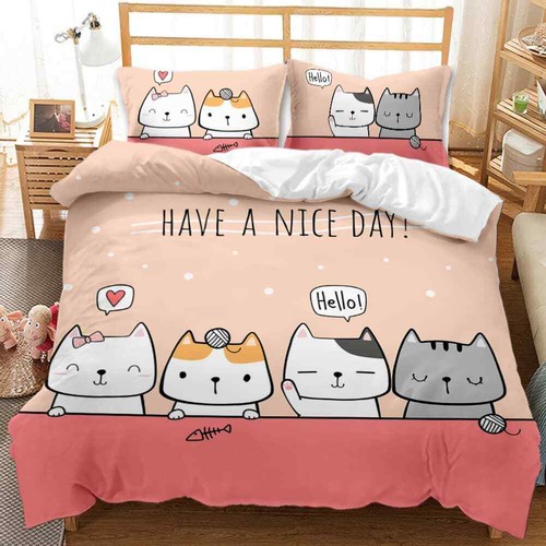 Great Cute Four Cat Brothers 3D Quilt Duvet Doona Cover Set Pillow Case great-cute-four-cat-brothers-3d-quilt-duvet-doona-cover-set-pillow-case