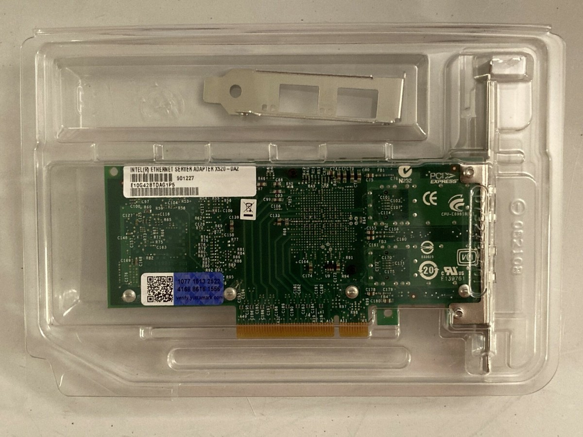 Intel X520-DA2 10 Gigabit Ethernet Converged Network Adapter – Dual SFP+, For Servers, ISCSI & FCoE