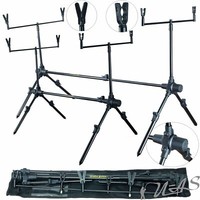 Delta Fishing Rod Pod 4 Bein RutenstäNder Inklusive 4 Ruten Halter & Tasche Kva