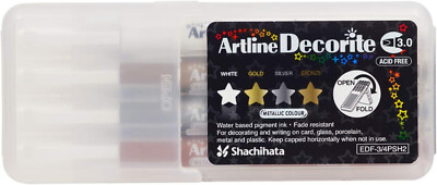 Artline Decorite Markers | Acid Free | Fade Resistant | Ideal  EDF-3/4PSH3 PCK-4