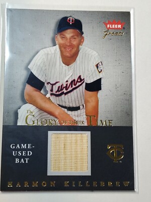 Harmon Killebrew 2004 Fleer Greats Glory Time Bat Relic card HOF Minnesota Twins