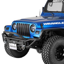Fit 1997-2006 Jeep Wrangler Tj Tubular Steel Front Bumper Wbull Bar Led Light