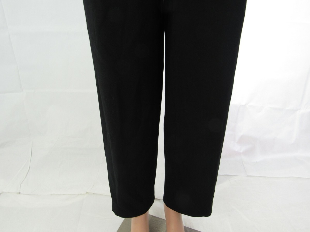 Giorgio Armani Black Label Flat Front Black Pant Size 48 | eBay