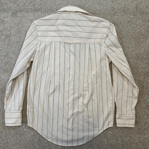 A New Day white stripe button down shirt womens size XS classic simple basic - Picture 6 of 6