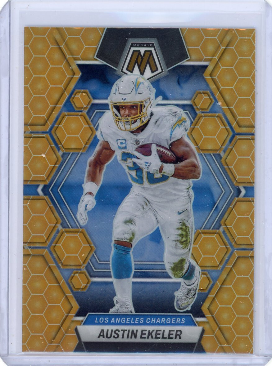 2023 Panini Mosaic #128 Austin Ekeler Honeycomb Mosaic Prizm Chargers