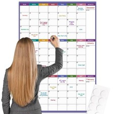 Large Dry Erase Calendar Undated 3 Month Reusable Calendar for Office Classroom