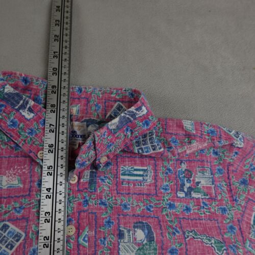 Vintage Reyn Spooner Hawaiian Shirt Mens M Red Tropical Traditional 1983 - Picture 6 of 18