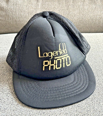 Rare Vintage Lagerfeld Photo Fragrance Promo Promo Promotional Hat Cap Yupoong Trucker