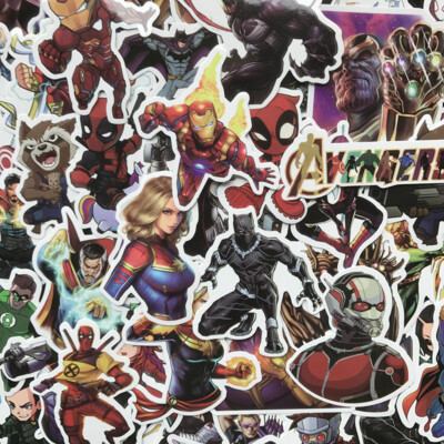 50Pcs Cartoon Vinyl Sticker Pack Bomb Skateboard Luggage Laptop Kids Toys Decals