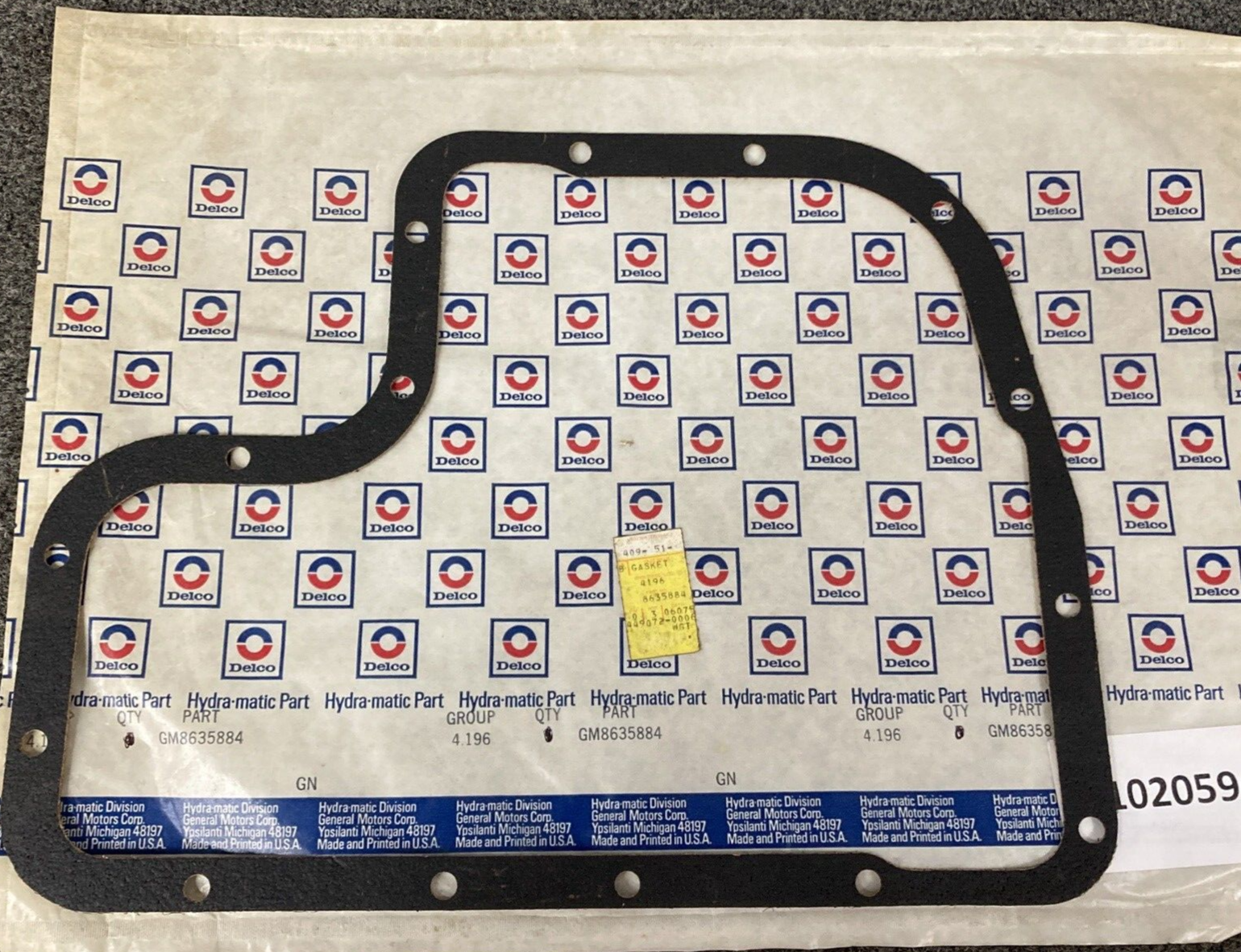 NEW GENUINE ACDELCO/GM 8635884 GASKET, TRANSMISSION OIL PAN GR 