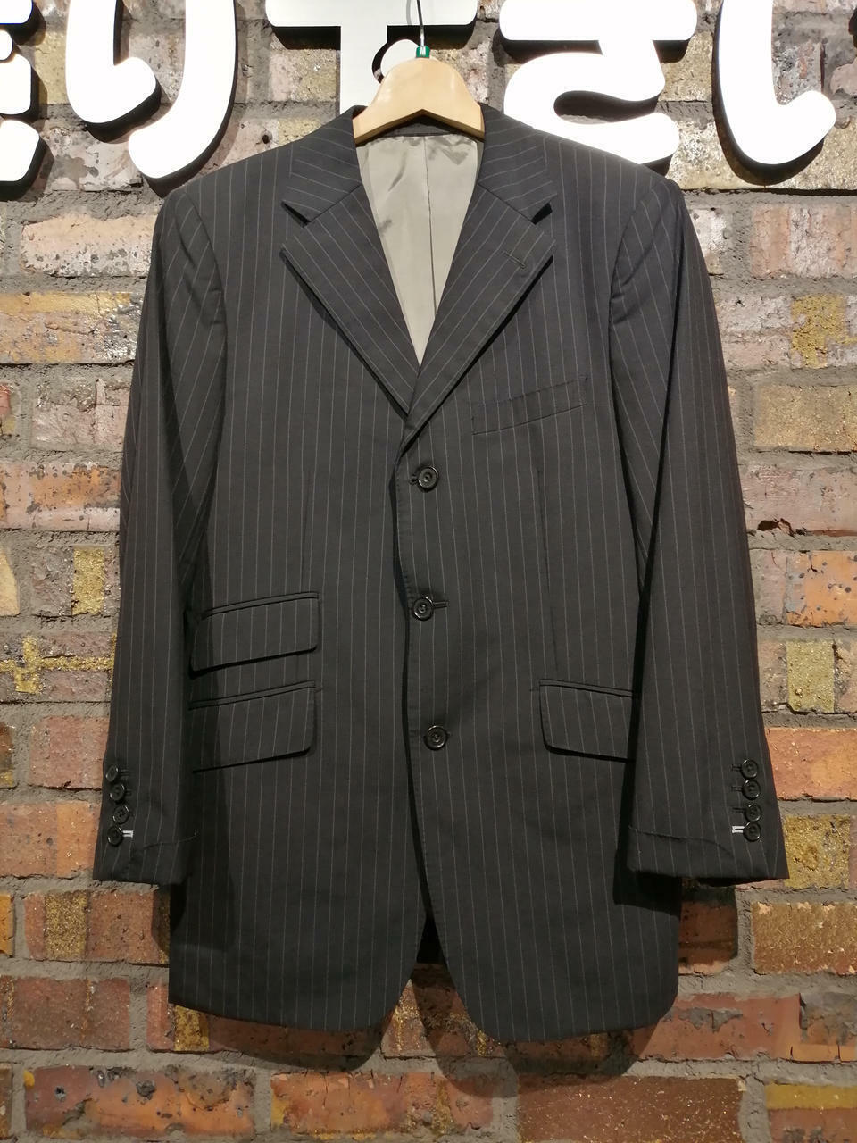 Burberry Black Label Nvy/L 3B Striped Suit