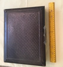 Antique Leather photo album w/50 photographs from 1800