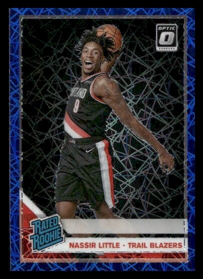 2019 Donruss Optic #154 Nassir Little Blue Velocity Rookie Trail Blazers