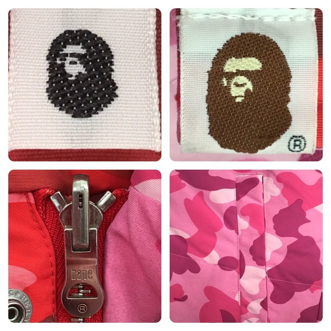 ジャケット・アウター Bape Mega Pink Camo Puffel Down L BAPE Reversible Down jacket pink camo × red camo A Bathing