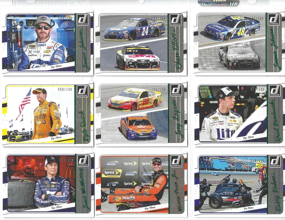 2017 Donruss NUMBERED GREEN FOIL #152 Danica Patrick #082/199!-ONE CARD ONLY! - Image 3 of 4