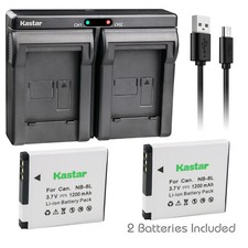 Kastar Battery  Charger for Canon NB-8L PowerShot A2200 A3000 A3100 A3200 A3300