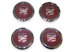 4 Stück CHROME Draht Rad Speichen Mittelkappen 1977-1996 Cadillac RWD NEUES SET