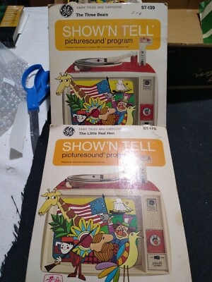 3 Vintage SHOW N TELL Phono viewer picture sound  Program Nursery tales