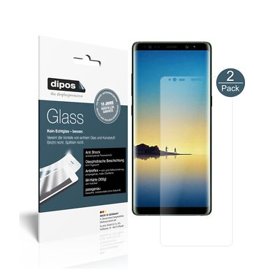 2x Schutzfolie für Samsung Galaxy Note 8 matt - Anti-Shock 9H Folie dipos Glass