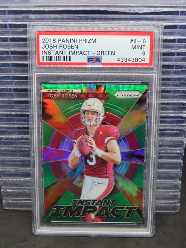 Josh Rosen Panini Prizm Instant Impact #II6 Green Prizm