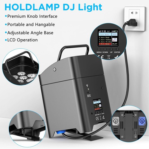 2 Piezas 108W RGBWA Par Luz de Escenario LED DMX DJ Disco Fiesta Iluminación Haz Luces de Lavado - Imagen 9 de 12