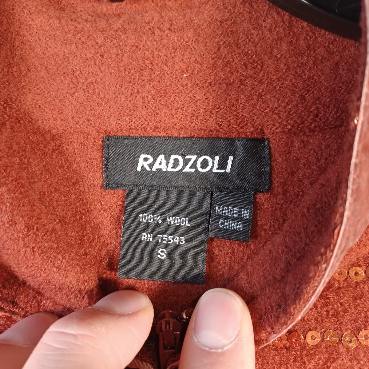 Radzoli Womens Sanguine Brown Jacket Size Small 100% Wool Radzoli Womens Sanguine Brown Jacket Size Small 100% Wool