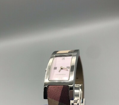 Classic Burberry Pink Stainless Steel Heritage BU1025 Women's
