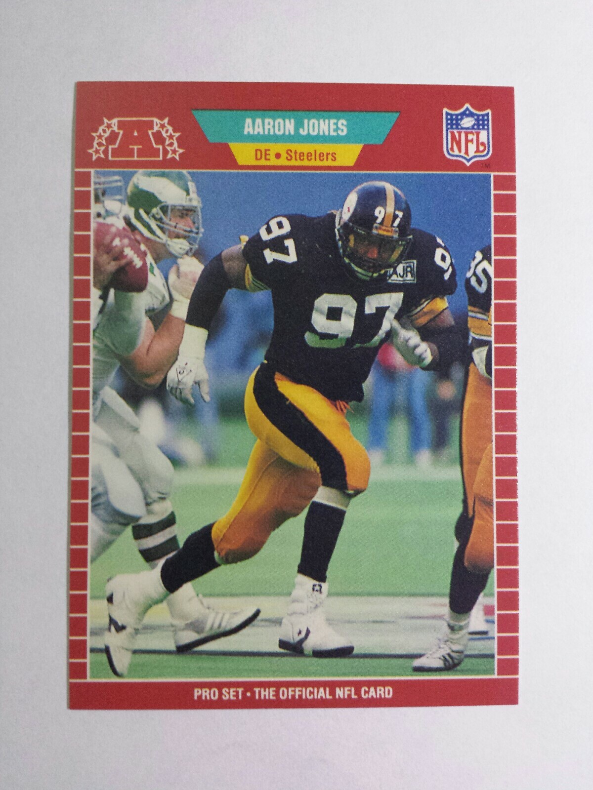 AARON JONES 1989 PRO SET FOOTBALL CARD # 350 C9128