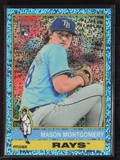 2025 Topps Heritage Chrome Light Blue Sparkle Refractor - #296 Mason Montgomery